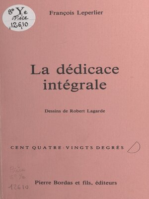 cover image of La dédicace intégrale